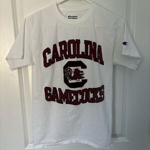 Champion White and Red Carolina Gamecocks Tee